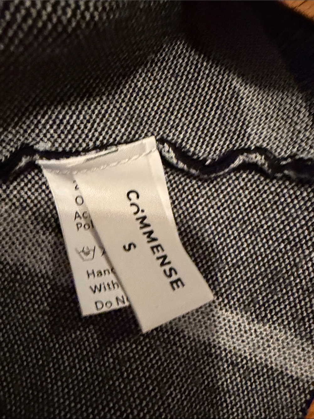 Commense Black Midi Slip Dress with Cream Wave Pattern - Picture 5 of 6
